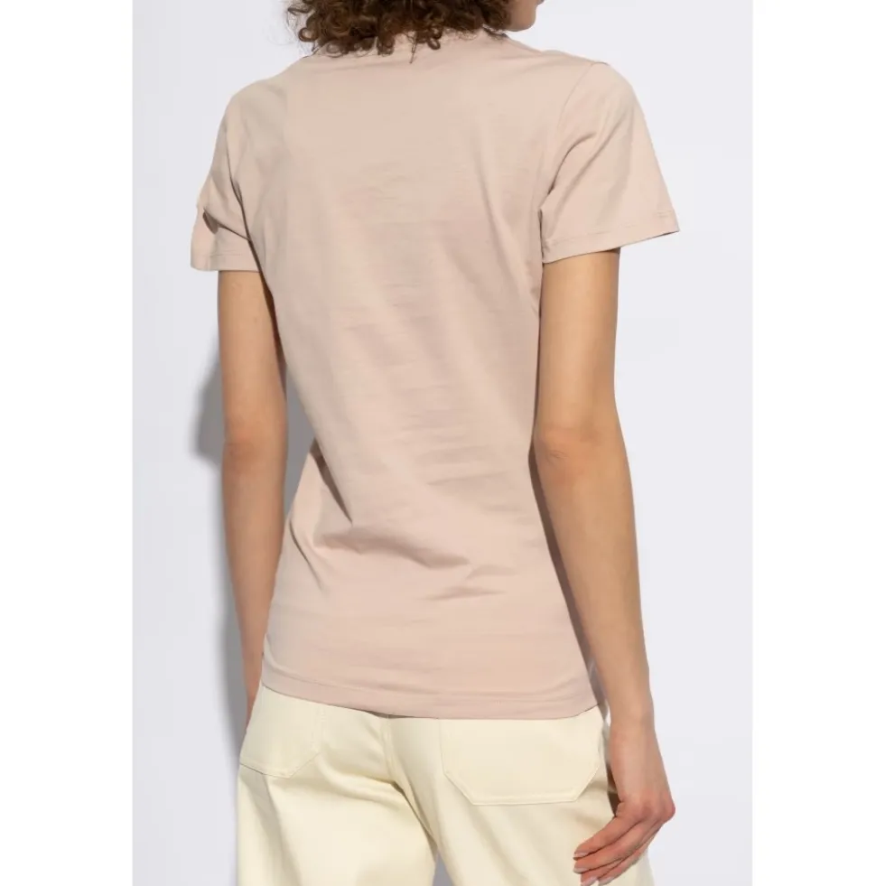 T-shirt med skinnende applikationer