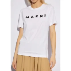 T-shirt med trykt logo