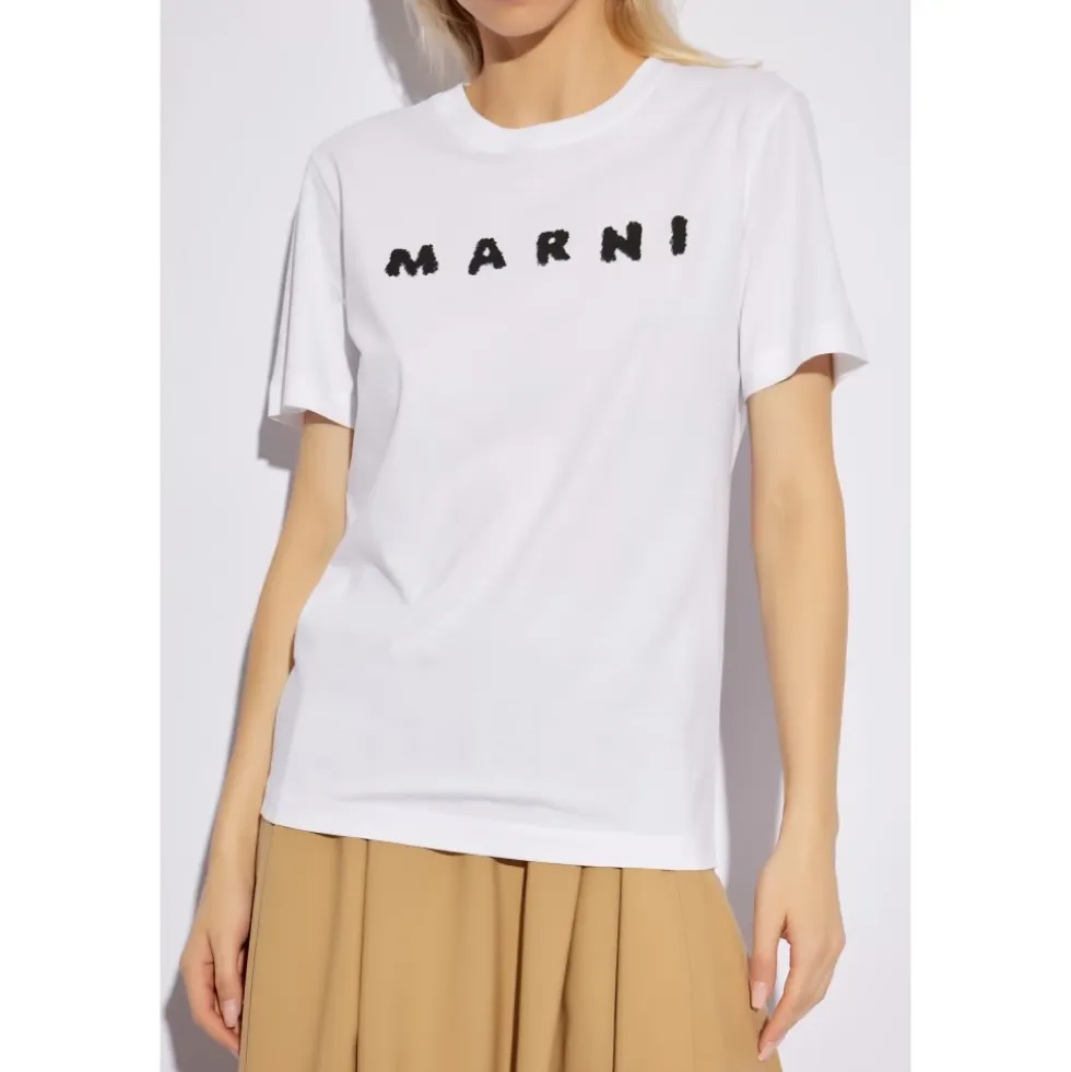 T-shirt med trykt logo