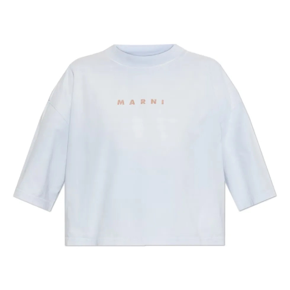 T-shirt med trykt logo