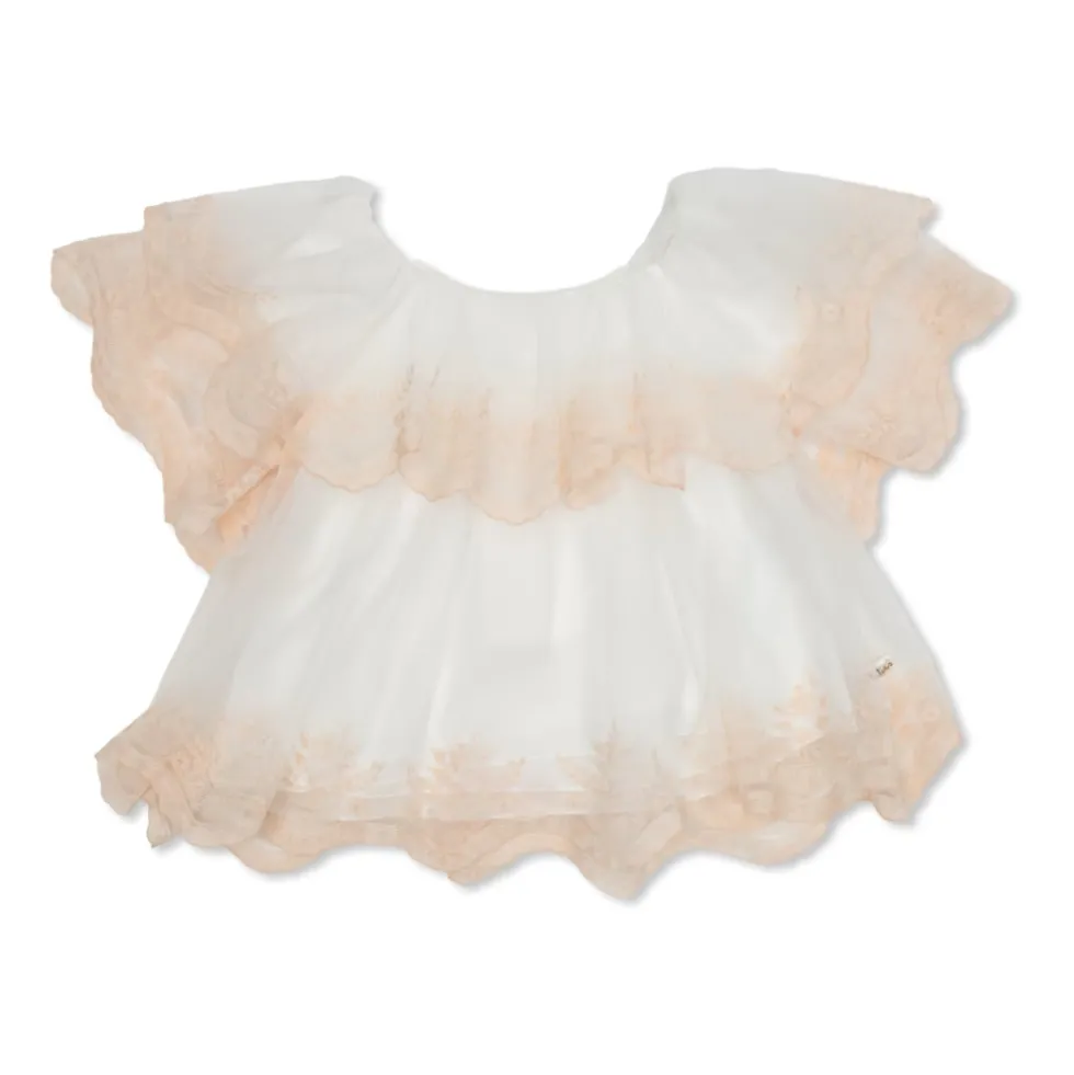 Tulle Top Med Broderi