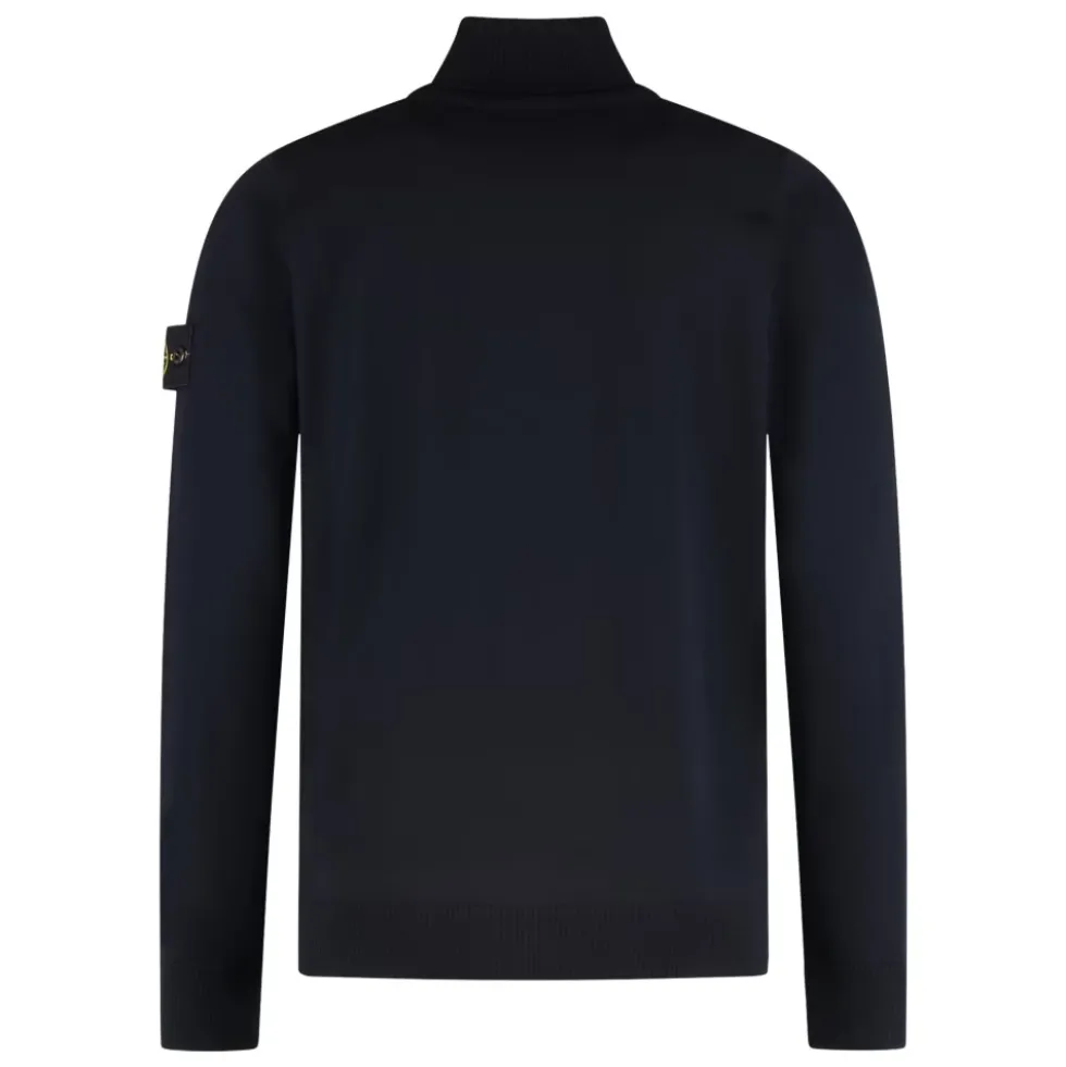 Turtleneck sweater med ribkant