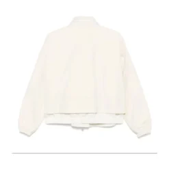 Twill jakke med nylon detaljer