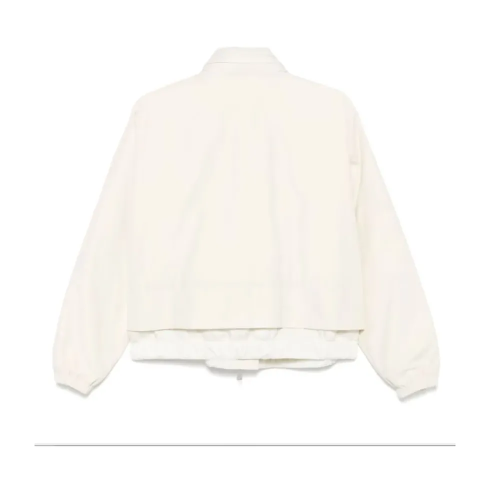Twill jakke med nylon detaljer