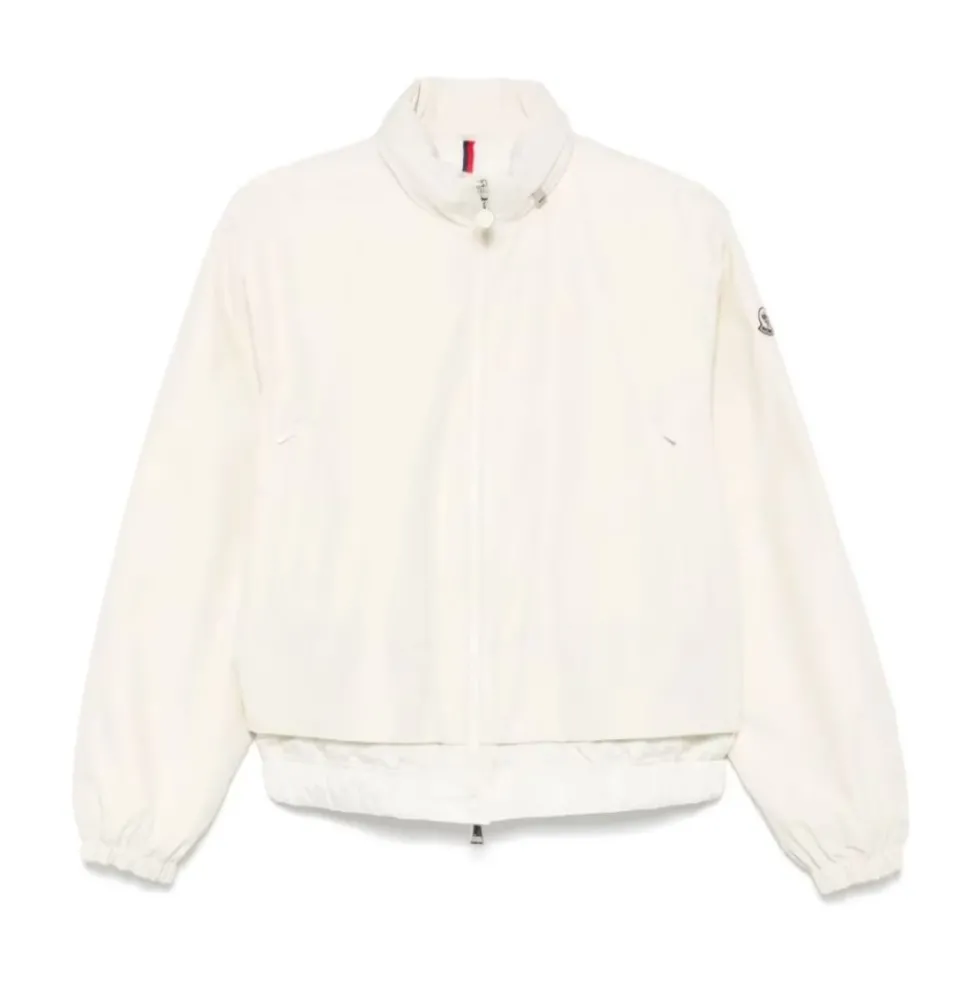 Twill jakke med nylon detaljer