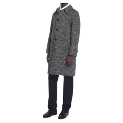 Uld Tweed Frakke med Mohair