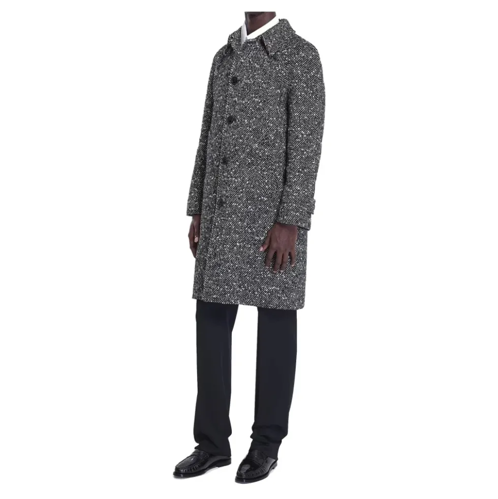 Uld Tweed Frakke med Mohair