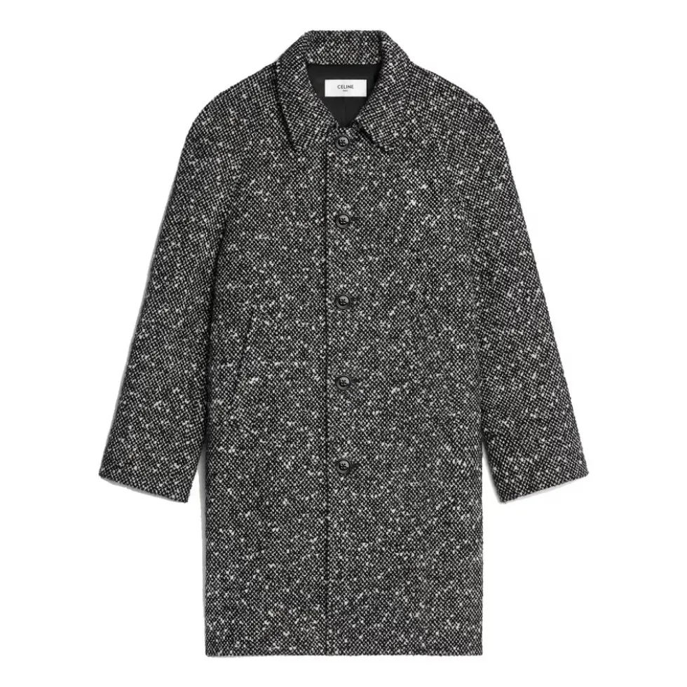 Uld Tweed Frakke med Mohair