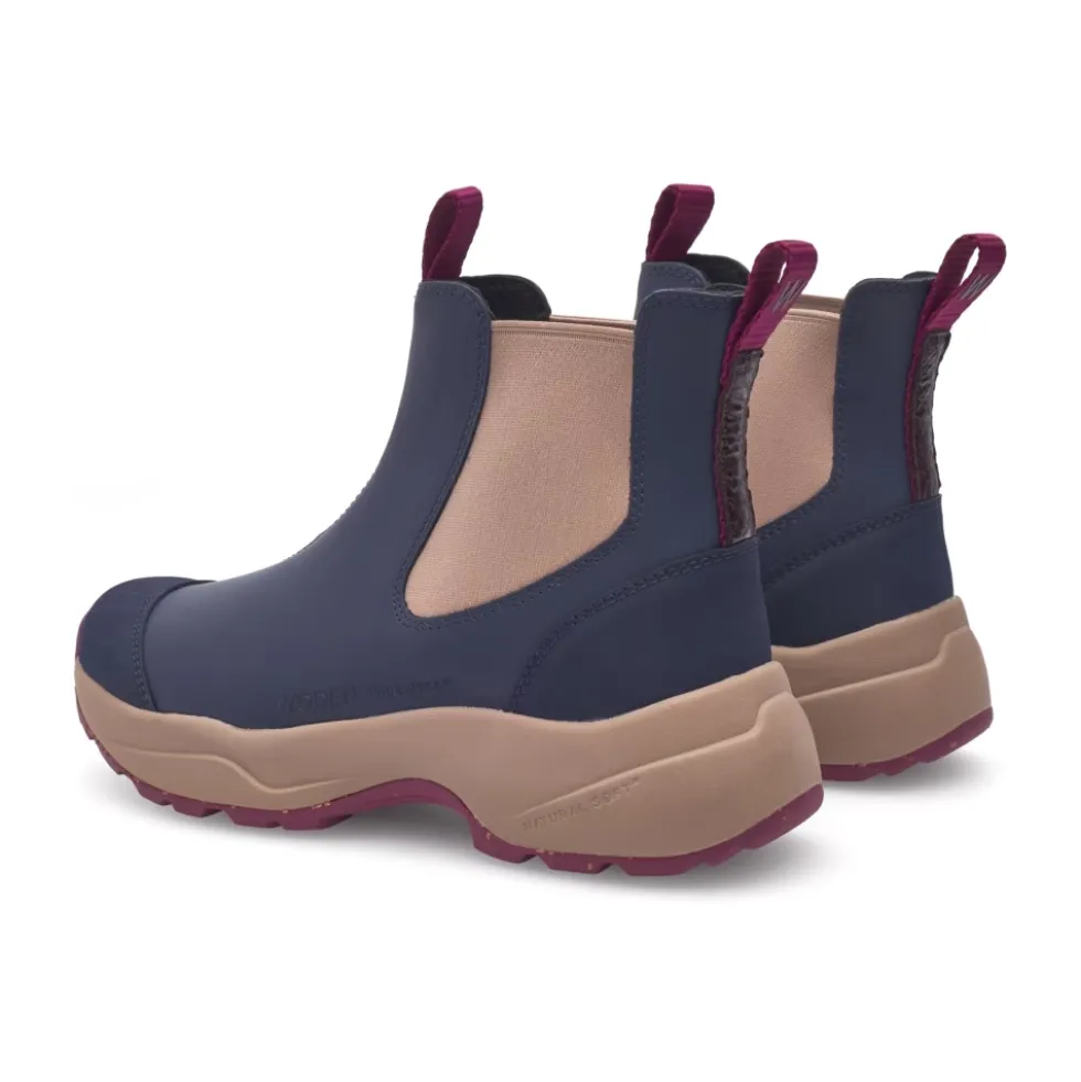 Vandtæt Slip-On Støvle Mørkeblå/Beige