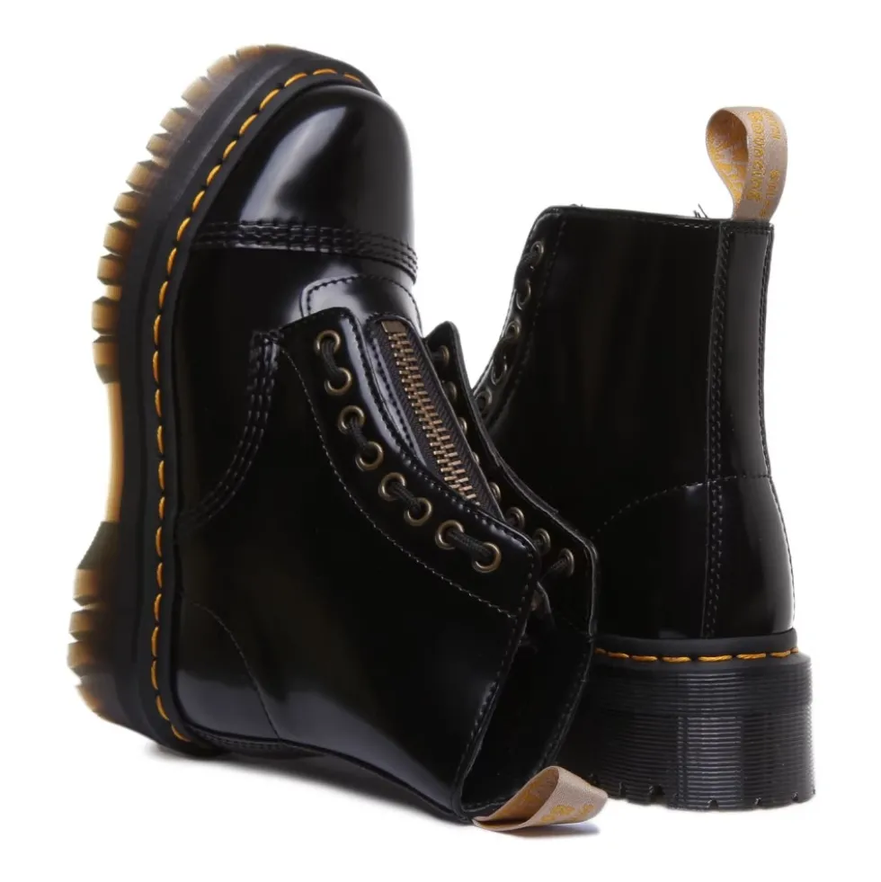 Veganske Sinclair Black Platform Støvler