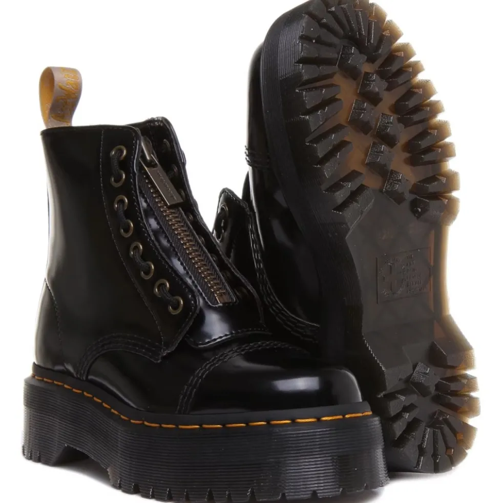 Veganske Sinclair Black Platform Støvler
