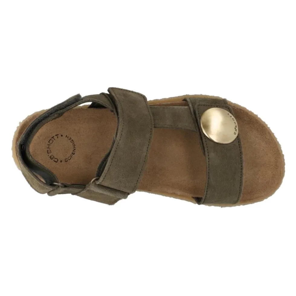 Velcro Sandal Suede - Olive