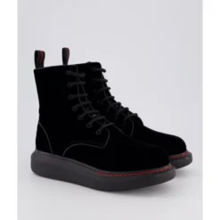 Velour Lace-Up Hybrid Sneakers