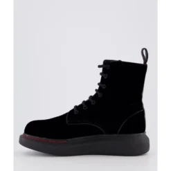 Velour Lace-Up Hybrid Sneakers