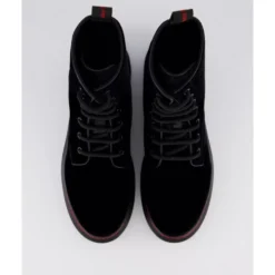 Velour Lace-Up Hybrid Sneakers