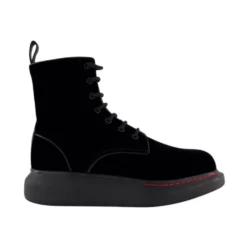 Velour Lace-Up Hybrid Sneakers