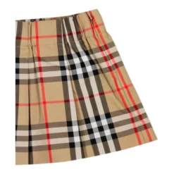Vintage Check Plisseret Nederdel