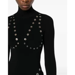 Viskose sweater med høj hals
