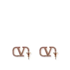 VLogo Signature Metal and Swarovski Crystal Øreringe