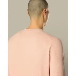 Waffle Cotton Crewneck Sweatshirt