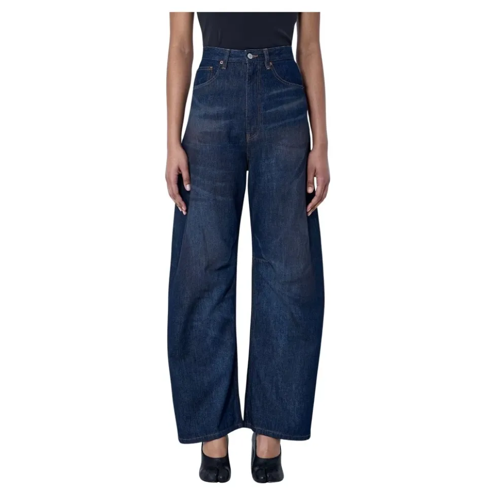 Wide-leg denim bukser