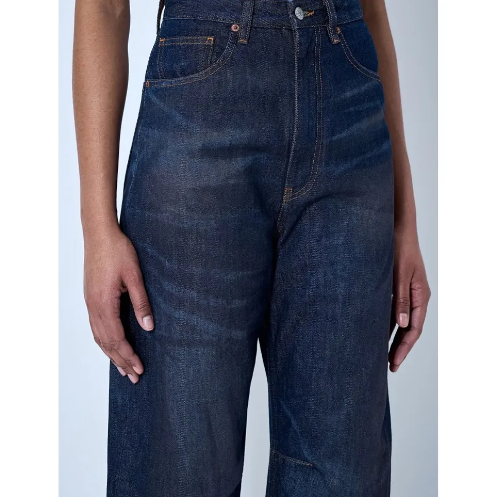 Wide-leg denim bukser