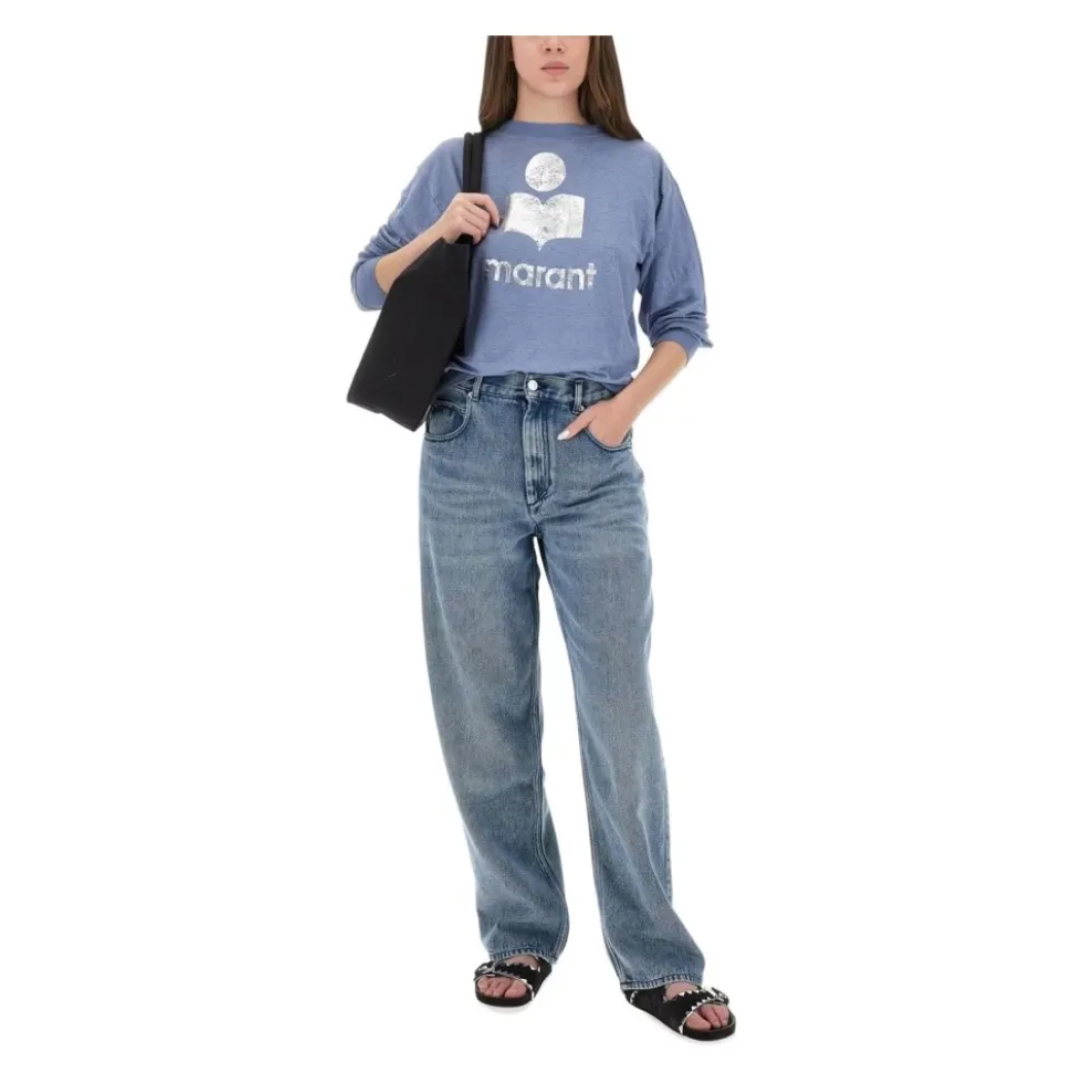 Wide Leg Denim Jeans