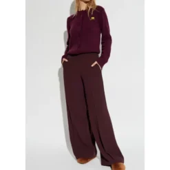 Wide-Leg Plisserede Bukser