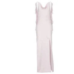 Wide Neckline Ruffle Dress