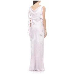 Wide Neckline Ruffle Dress