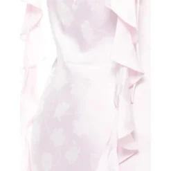 Wide Neckline Ruffle Dress