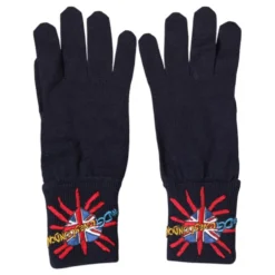 Wool Knit DGLovesLondon Embroidered Mitten Gloves