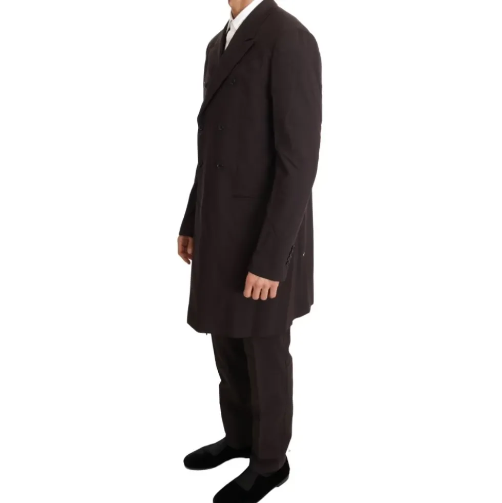 Wool Stretch Long 3 Piece Suit