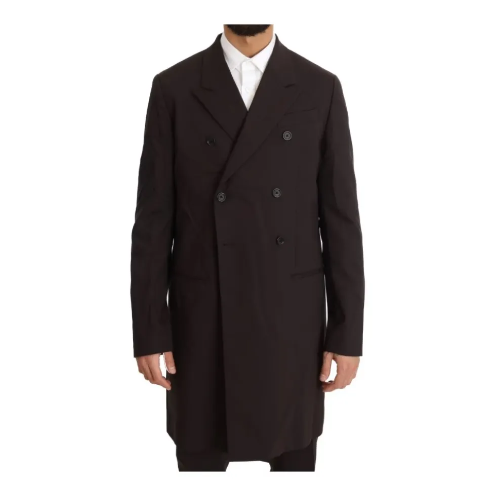 Wool Stretch Long 3 Piece Suit