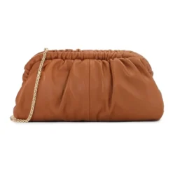 Wrinkle clutch taske med stiv ramme