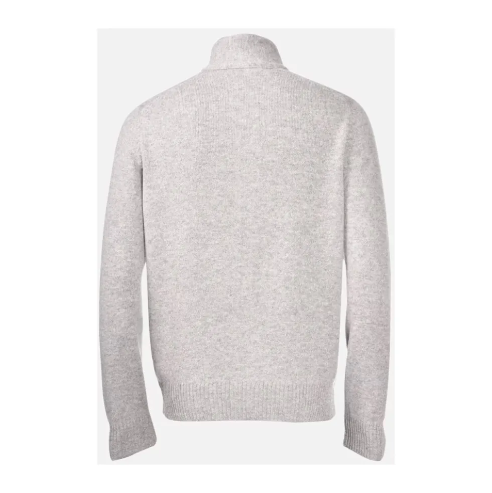 Zip and Button Cardigan