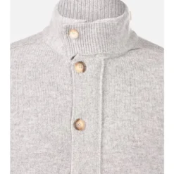 Zip and Button Cardigan