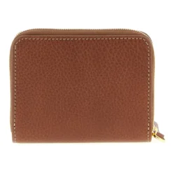 Zip-Around Hammered Leather Wallet